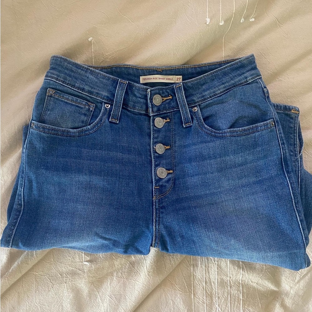 Exposed Buttonfly Skinny Jeans from Levi